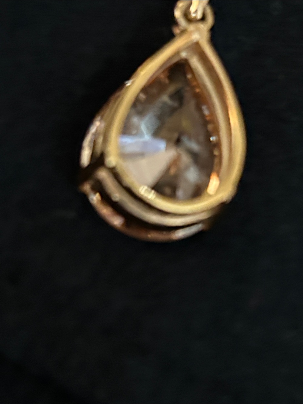 Gold Teardrop Pendant Necklace and Crystal Bead Bracelet Set image 4